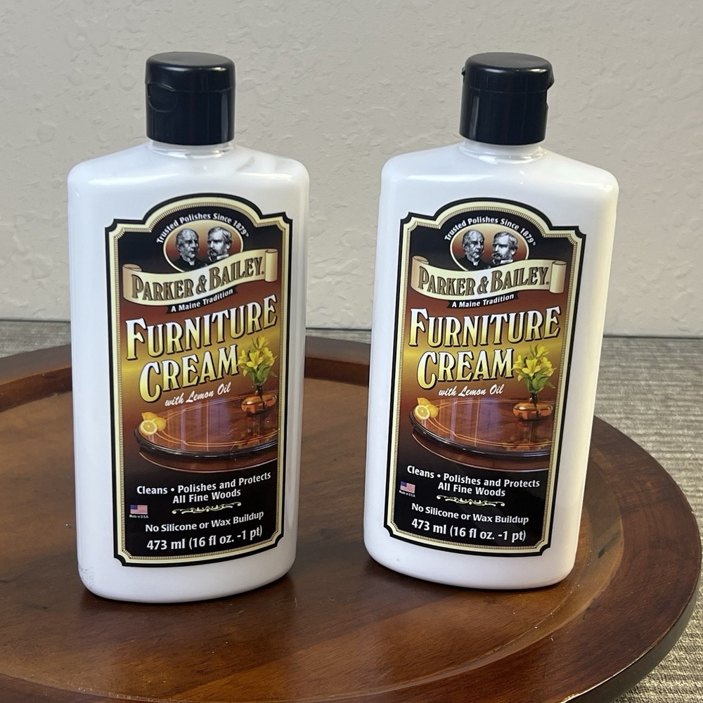 Parker & Bailey Furniture Cream Lemon Oil Wood Polish Cleaner 16oz Lot 2 56066